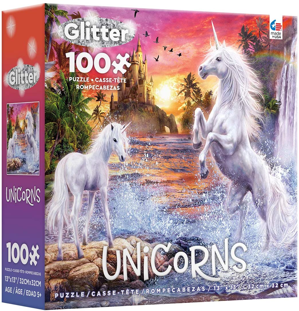 Unicorns Glitter- Unicorn Waterfall Sunset (100pcs)