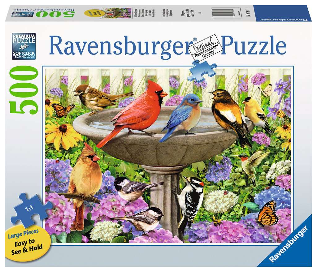 Ravensburger At The Birdbath (500 Large)