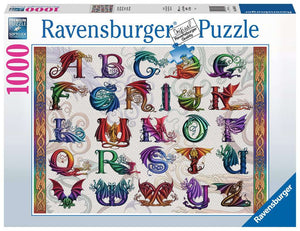PFG Ravensburger Dragon Alphabet, Sue Ellen Brown (1000pcs) (Usage/Used - PUZZLES FOR GOOD)