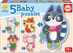 5 Baby Puzzles - Baby Animals Trains (Train des Petits Animaux)