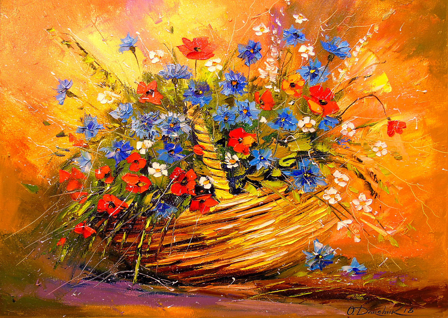 Enjoy- Basket with Flowers (1000pcs)