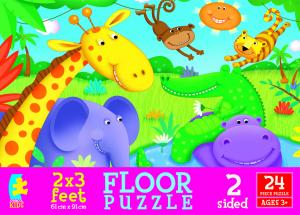 Cute Creatures - 2-Sided Floor Puzzle
