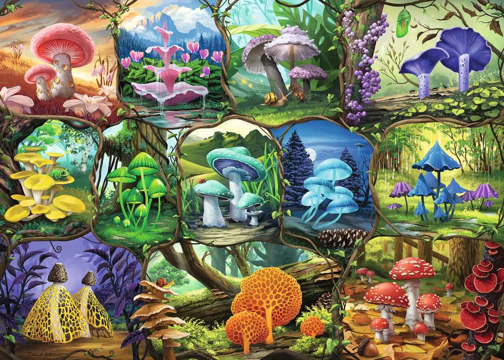 Ravensburger Beautiful Mushrooms, Nathaneal Mortensen (1000pcs)