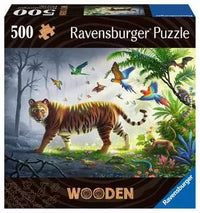 DMG Ravensburger Tigers dans la jungle (505pcs) (puzzle en bois en bois) (boîte endommagée)