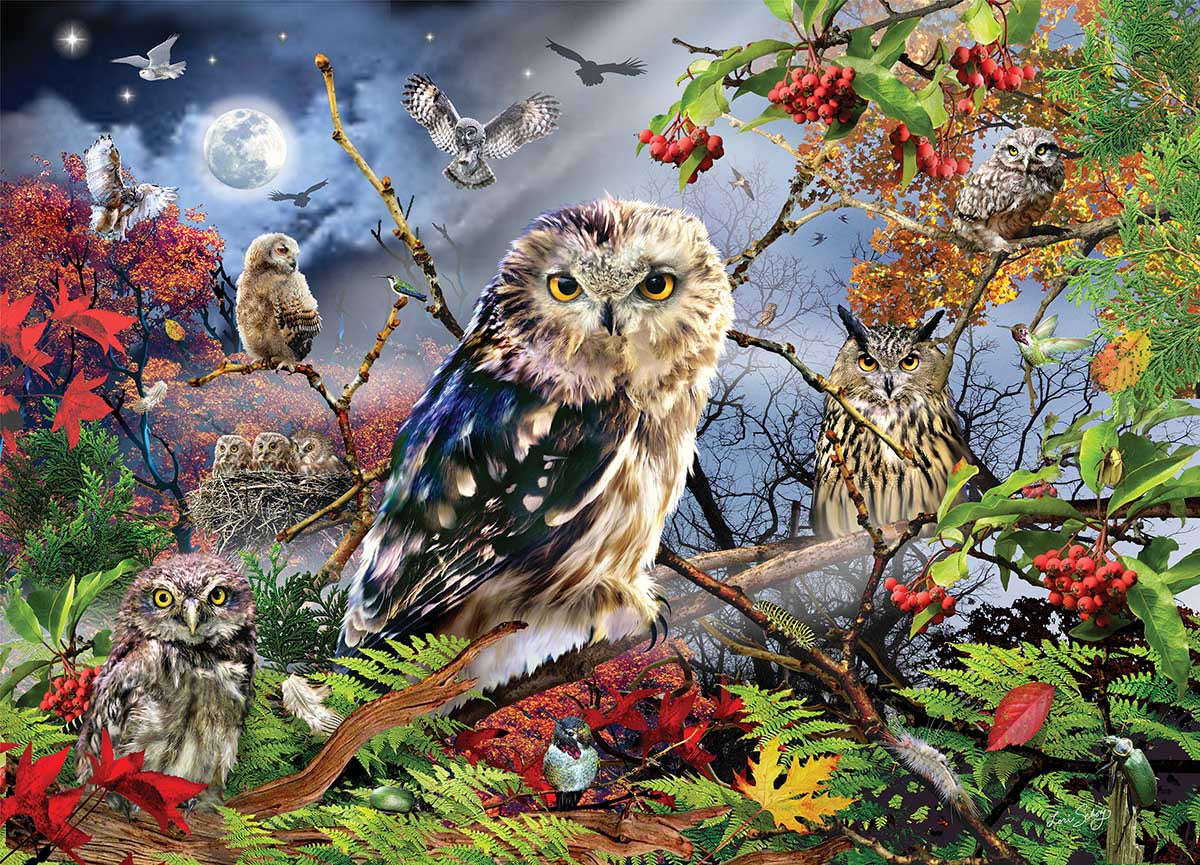 Owls in the Moonlight