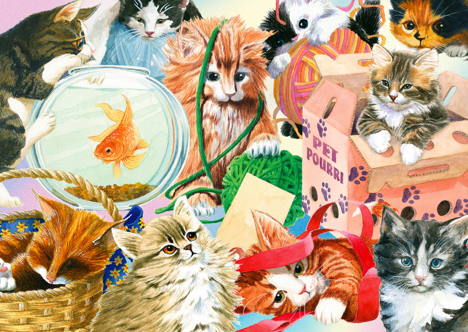 PFG Curious Cats (1000pcs) (Usage/Used - PUZZLES FOR GOOD)