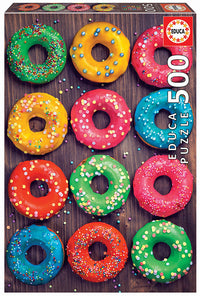 PFG Colourful Donuts (500pcs) (Usage/Used - PUZZLES FOR GOOD)