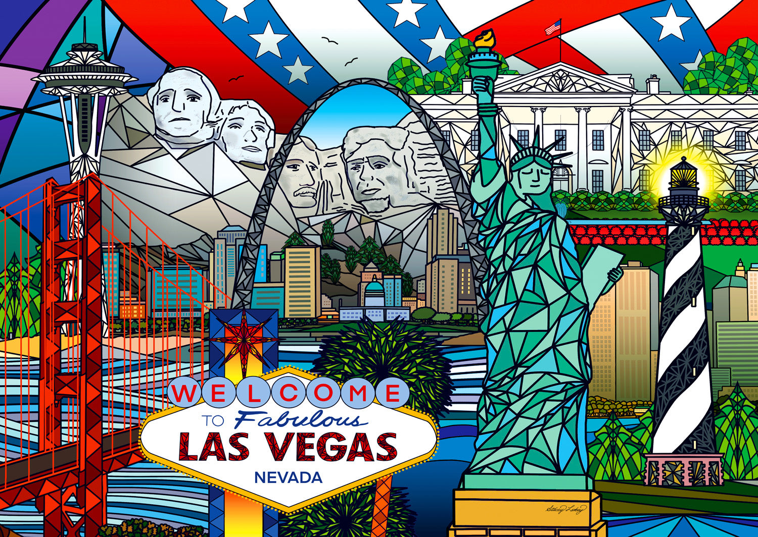 Enjoy- American Landmarks Collage (1000pcs)