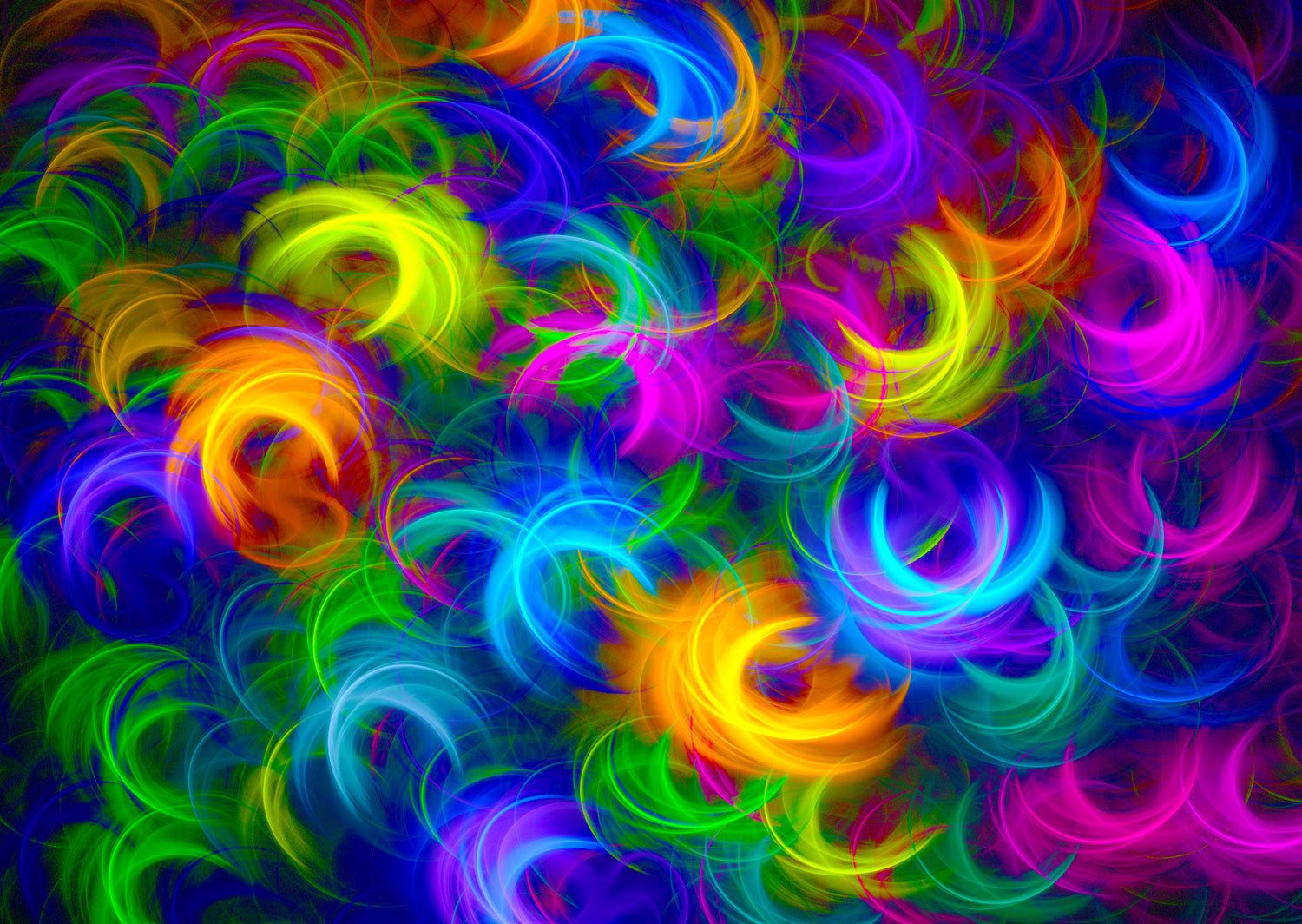 Abstract Neon Feathers (1000pcs)