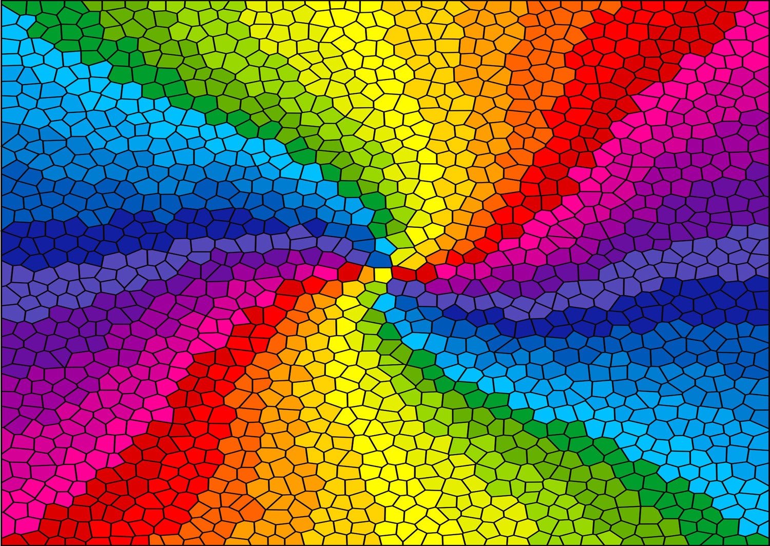 Stained Glass Rainbow Burst (1000pcs)