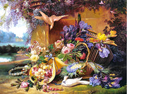 Elegant Still Life with Flowers, Eugene Bideau (2000pcs)