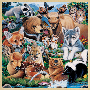 Puzzle en bois des amis de la forêt (plateau)