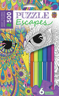 Hibou - puzzle à colorier