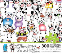 Cent vaches et un poulet