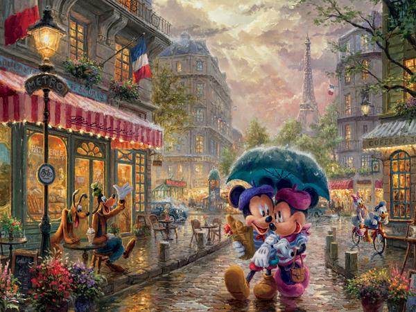Disney - Mickey & Minnie In Paris, Thomas Kincaid (300pcs)