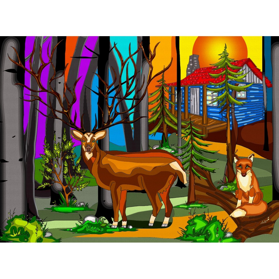 Mon ami de cerf / cerf majestuux, anie maltais