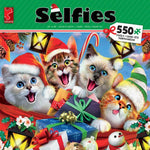 Selfies Noël - chats en chapeaux selfie