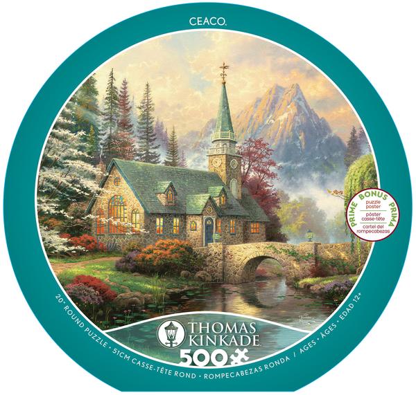 Dogwood Chapel, Thomas Kinkade Round