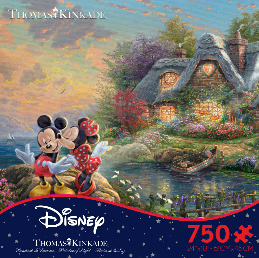 Mickey and Minnie Sweetheart Cove, Thomas Kinkade - Disney