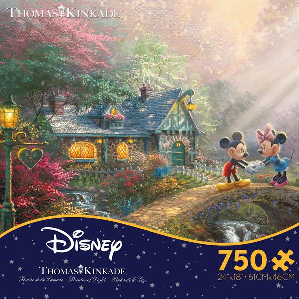 Mickey and Minnie Sweetheart Bridge, Thomas Kinkade Disney