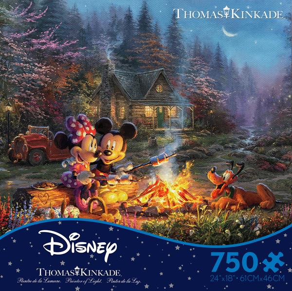 Mickey and Minnie Sweetheart Fire, Thomas Kinkade Disney