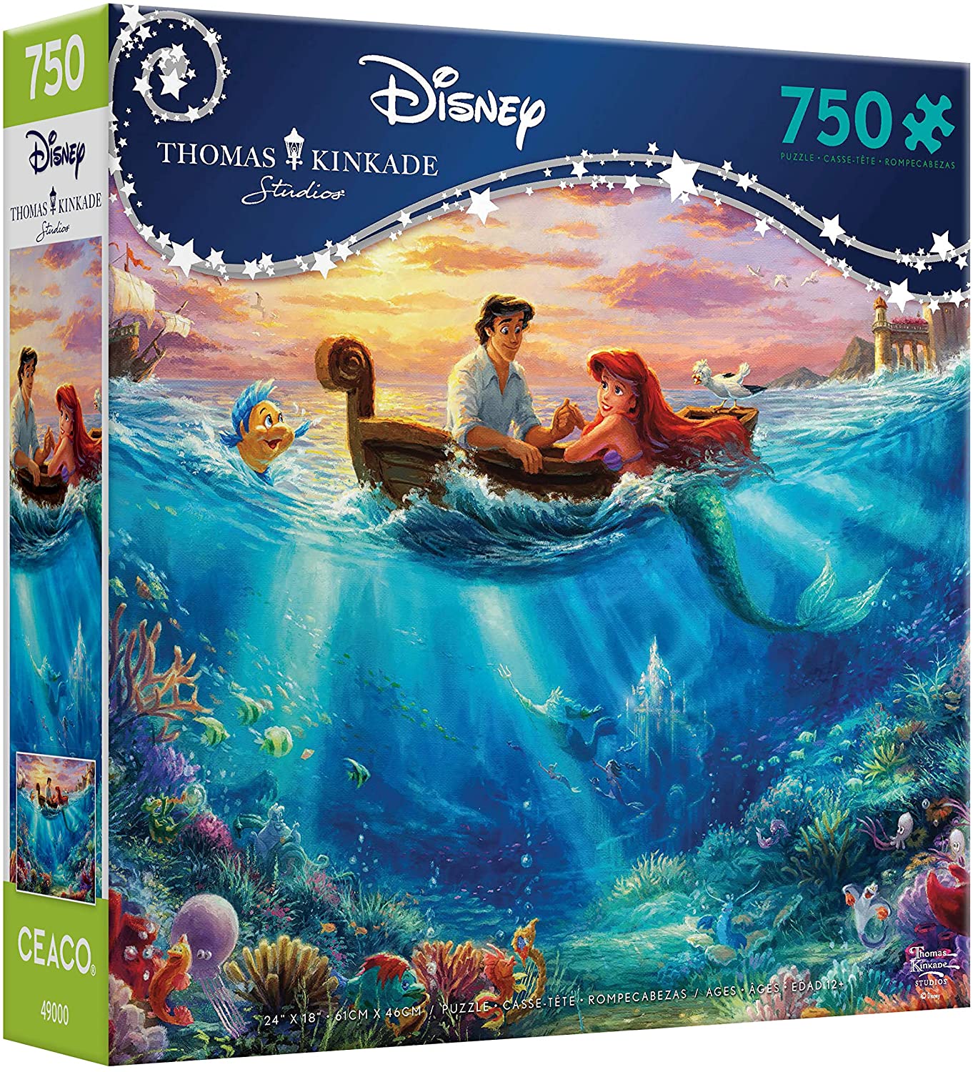 Disney - Little Mermaid Falling In Love, Thomas Kinkade - Disney