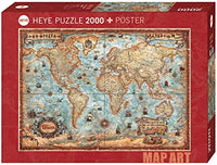 Map Art - The World, Rajko Zigic (2000pcs)