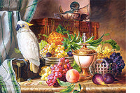 Nature morte avec des fruits et un cacato (3000pcs)