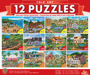 DMG Folk Art Multipack, Bonnie White (12 puzzles) (DAMAGED BOX)