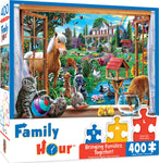 PFG Family Hour Peeking Through Large 400 Piece (Usage/Used - PUZZLES FOR GOOD)