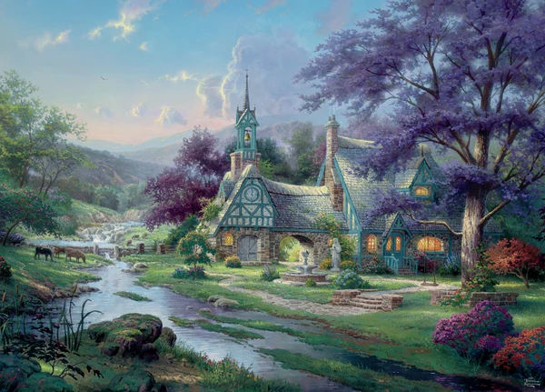 Clocktower Cottage, Thomas Kinkade