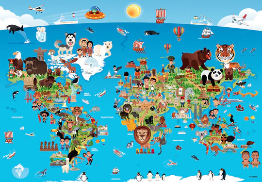 Cartoon World Map (260pcs)