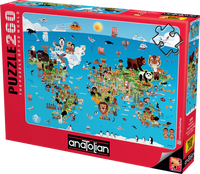 Cartoon World Map (260pcs)