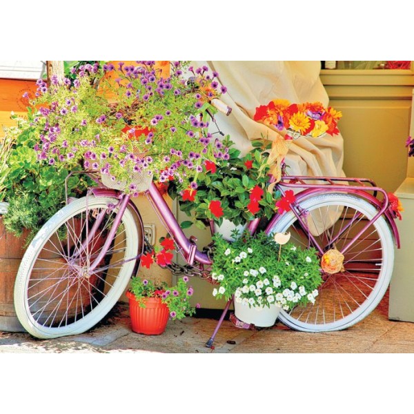 Vélo avec des fleurs (1000pcs)