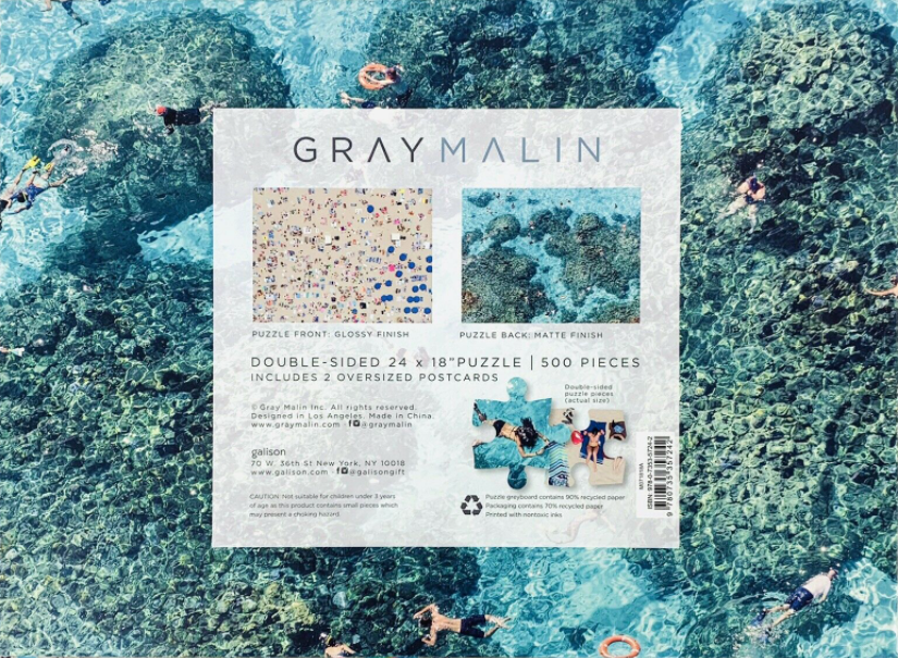 Gray Malin The Beach Two-sided Puzzle