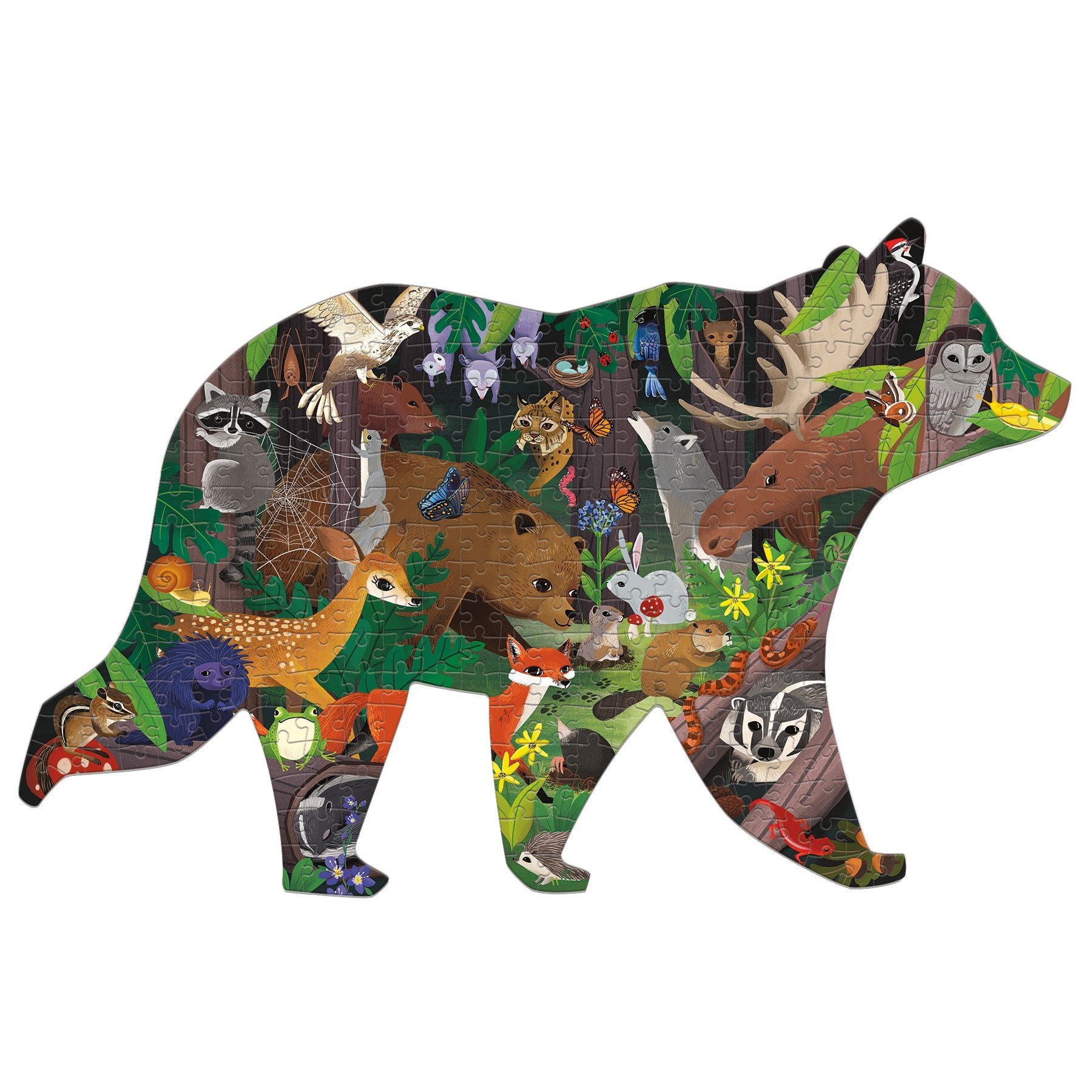Puzzle de scène en forme de forêt de bois de Woodland 300