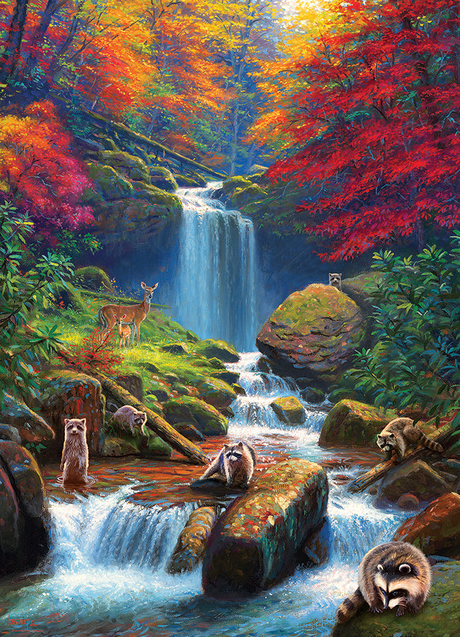 PFG Mystic Falls in Autumn, Mark Keathley (1000pcs) (Usage/Used - PUZZLES FOR GOOD)