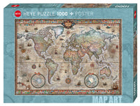 Map Art - Retro World, Rajko Zigic (1000pcs)