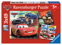 Les voitures de Ravensburger Disney - Fun World Wide Racing (3 x 49pcs)