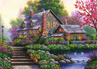 PFG Ravensburger Romantic Cottage (cottage romantique) (utilisation / utilisée - puzzles pour de bon)