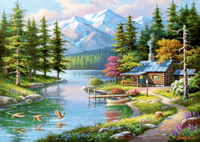 Canoë au repos, chanté Kim (1500pcs)