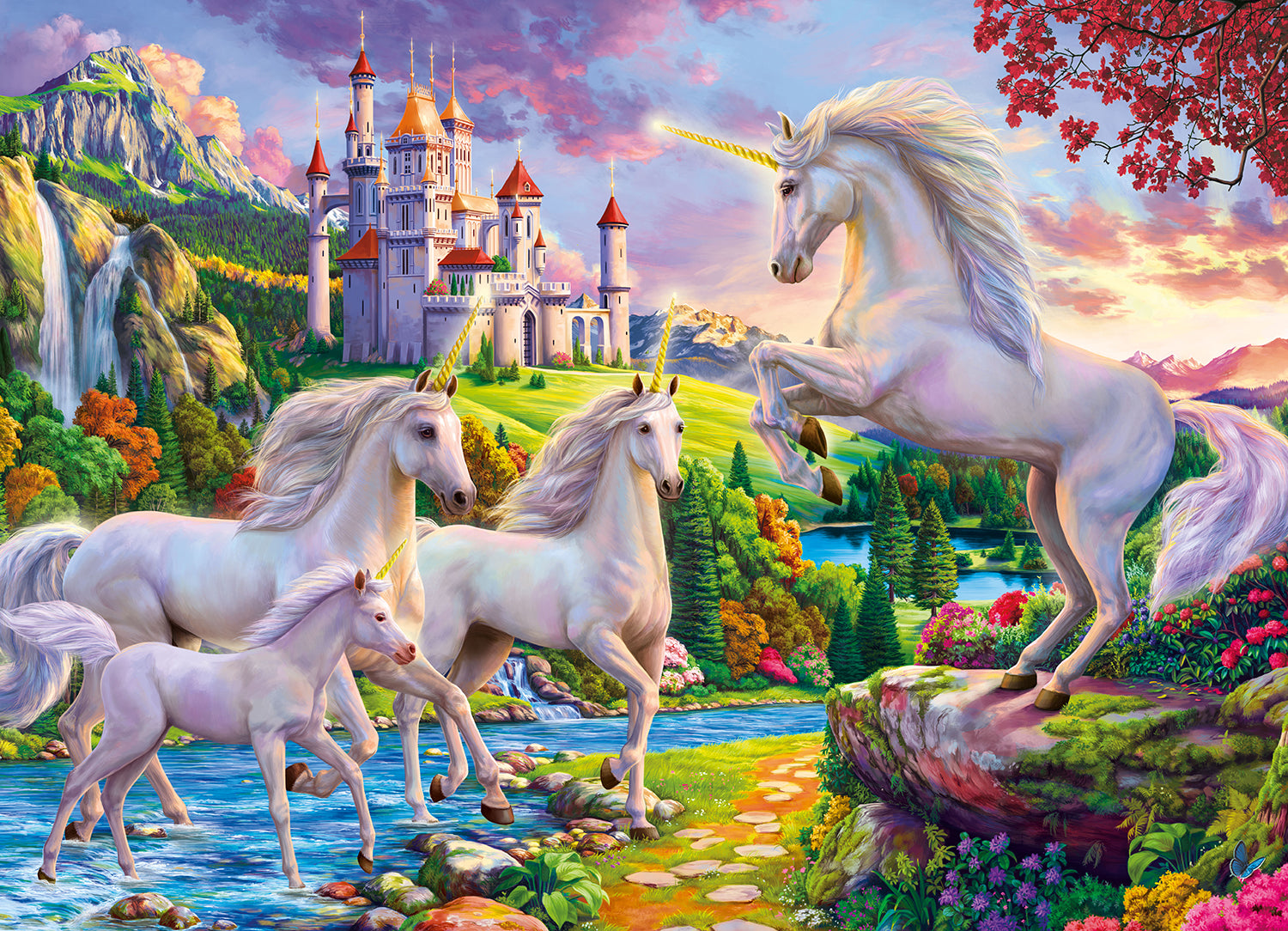 Unicorns et châteaux (1000pcs)