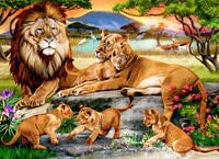 La famille de Lion dans la savane (1000pcs)