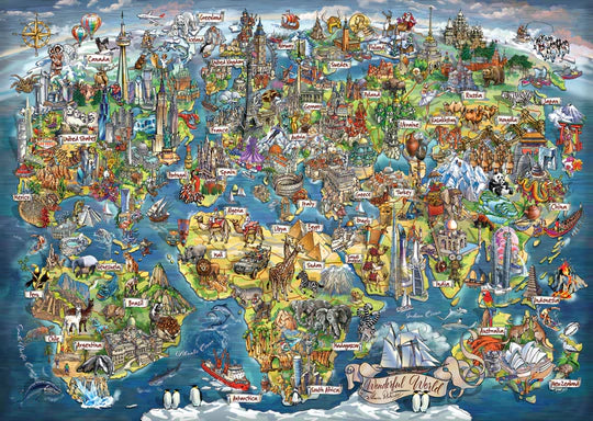 Wonderful World Map (3000pcs)