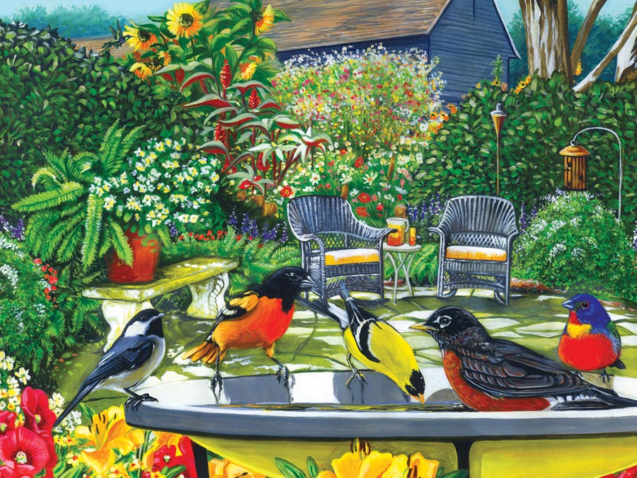 Bain d'oiseaux