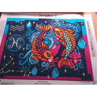 Poissons / Poissons, peinture de diamant