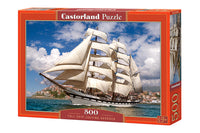 Grand navire quittant le port (500pcs)