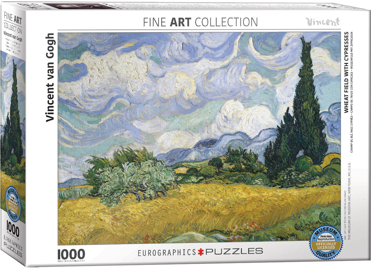 Wheat Field with Cypresses, Vincent van Gogh