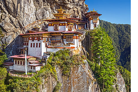 Vue de Paro Taktsang, Bhoutan
