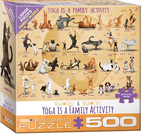 Yoga is a Family Activity - Yoga Cats & Yoga Dogs (500XLpcs)